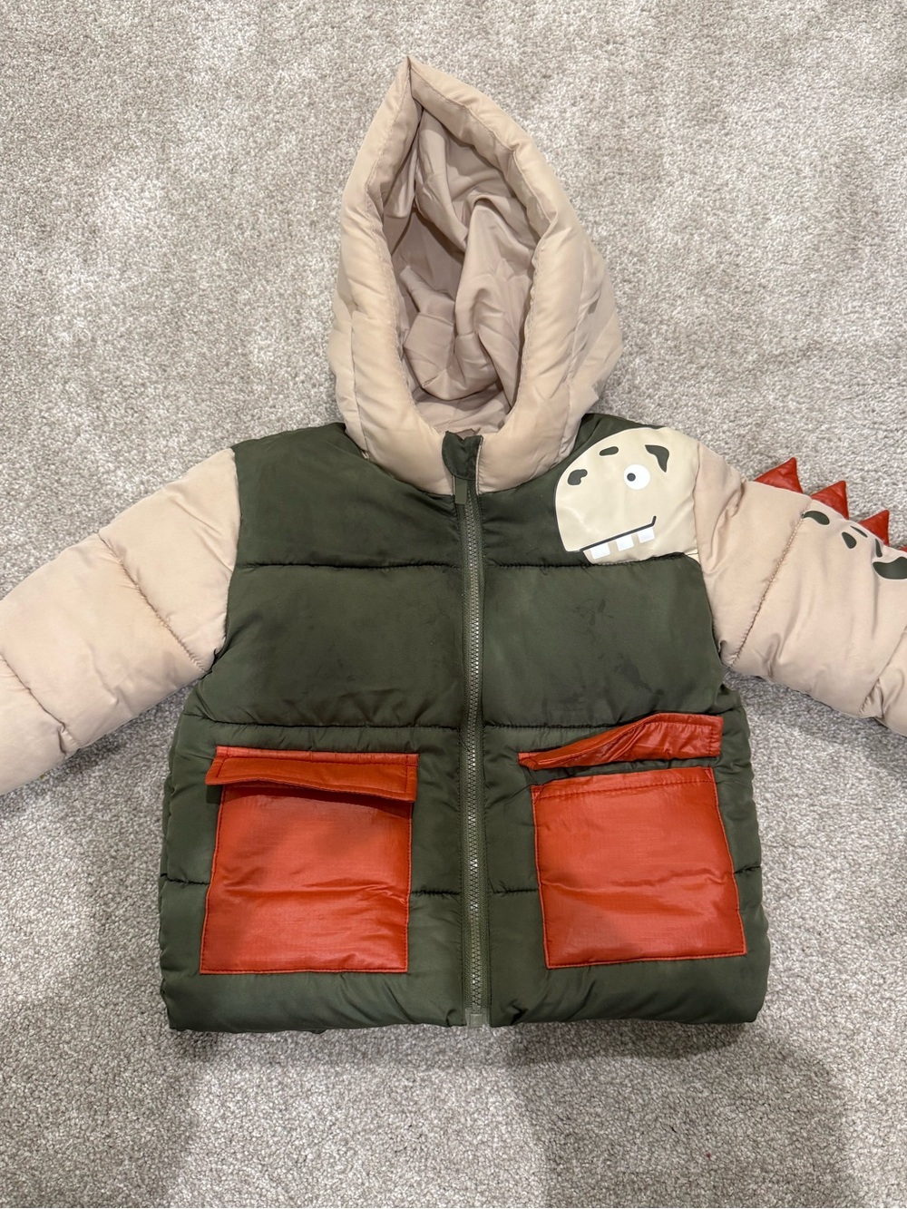 Primark Beige and Olive Baby Jacket with Sherpa Lining